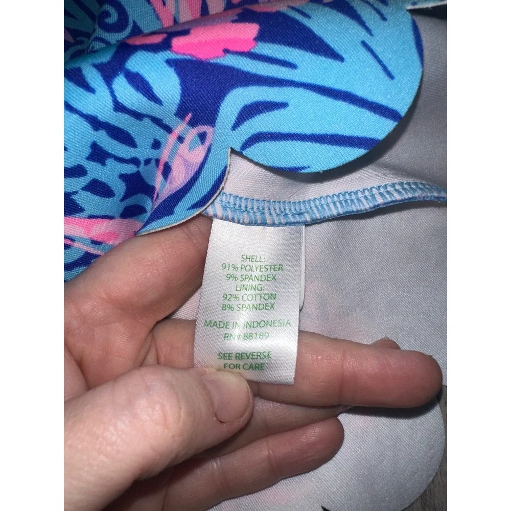 F1 Lilly Pulitzer Girls Sophelia Shift Dress Tropical Pineapple Scalloped Resort